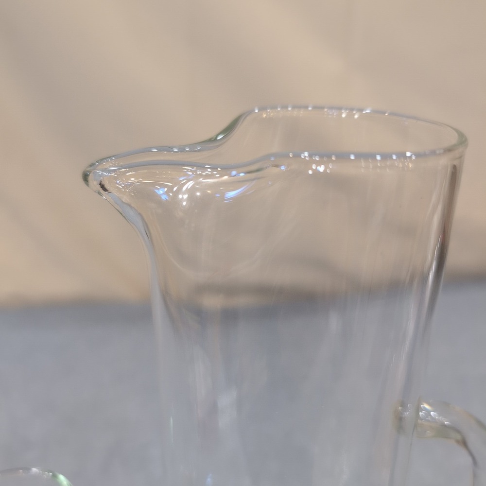 Wedding Clear Glass Pitcher and Two Flute Glasses Toasting Set - Picture 3 of 4